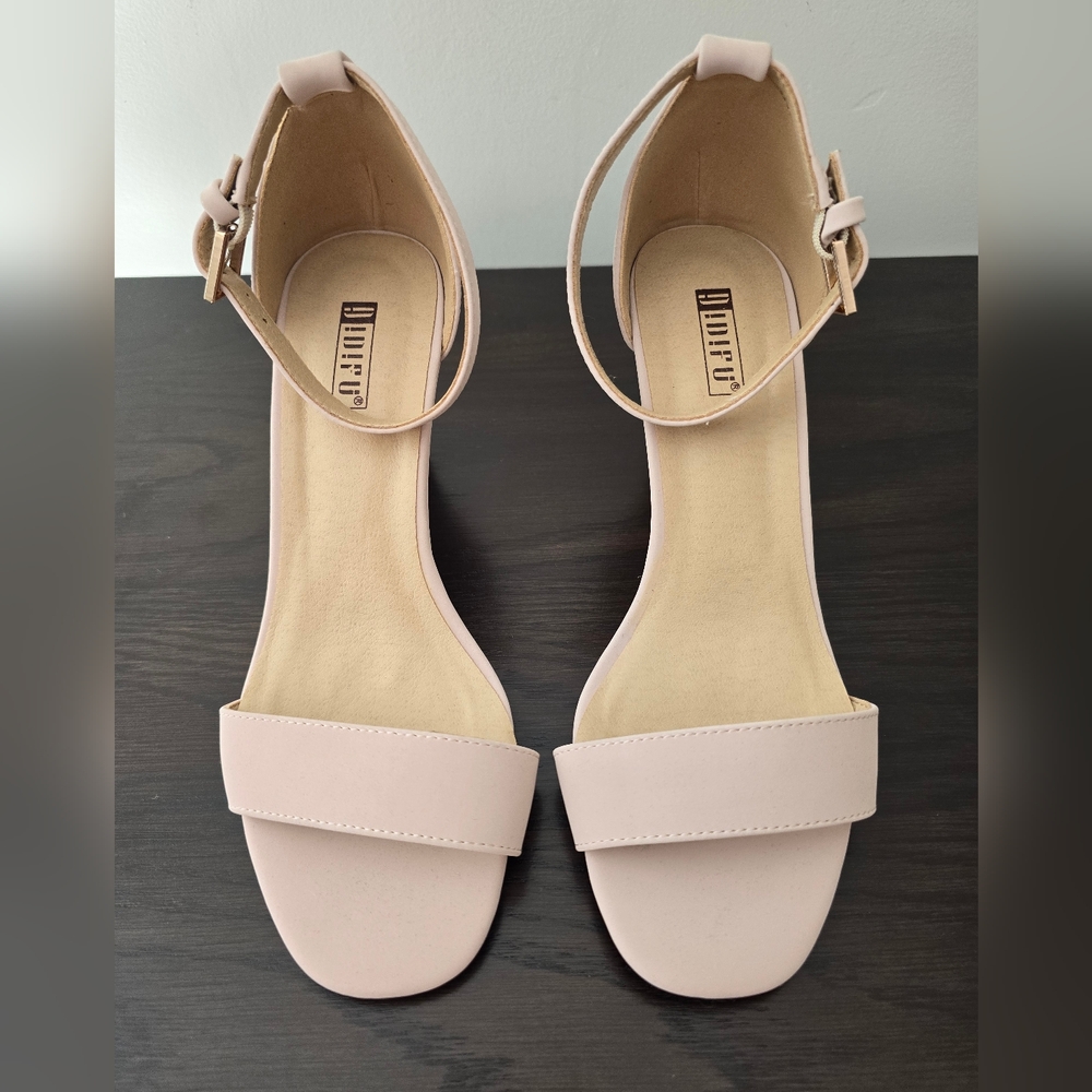 Nude wedge heels